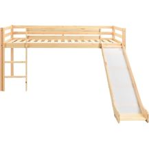 Bild für Kinderhochbett-Rahmen mit Rutsche & Leiter Kiefernholz 97x208 cm