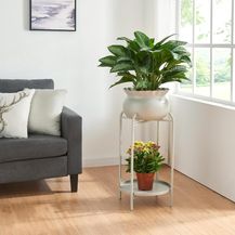 Bild für Blumenständer Altena 60x27x27 cm Hellgrau [en. casa]