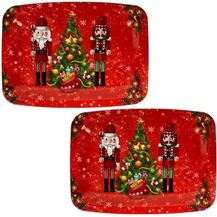 Bild für Weihnachtsteller Rechteckig Groß 2 Stück Nikolaus Advent Weihnachten Nussknacker