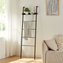 Bild für Leiterregal Øksnes 160x50x27,5 cm Schwarz [en. casa]