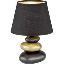 Bild für Fischer & Honsel 50582 Tischleuchte Pibe Schwarz Gold E14 24cm