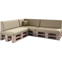 Bild für sunnypillow Palettenkissen mit abnehmbarem Bezug Kaltschaum Palettenauflage Palettenpolster Palettensofa Sitzkissen Rückenlehne Indoor Outdoor 8er Set 120x80 Cremefarben
