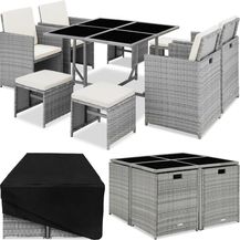 Bild für tectake Sitzgruppe Rattan Sitzgruppe, (Set, 9-tlg)