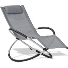 Bild für Leco Schaukelstuhl grau Sonnenliege Gartenstuhl Gartenliege Garten Stuhl Liege