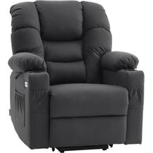 Bild für M MCombo elektrische Aufstehhilfe Relaxsessel 7550, mit 3 Motoren getrennt verstellbar, Liegeposition bis 170°, verlängerte Fußstütze, USB, für Senioren Wohnzimmer (Dunkelgrau-Mikrofaser)