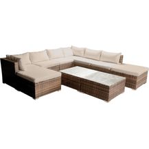 Bild für BRAST Gartenmöbel Lounge Sofa Couch Set Wellness Braun Poly-Rattan für 7 Personen