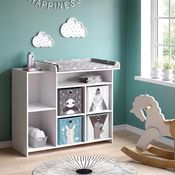 Wickelkommode Oskar Weiß 113 x 100 cm mit 4 Faltboxen Vicco