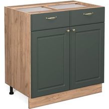 Bild für Küchenunterschrank Fame-Line Grün-Gold Landhaus 80 cm ohne Arbeitsplatte Vicco