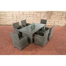 Bild für CLP Polyrattan Sitzgruppe Fontana,grau-meliert anthrazit