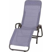 SIENA GARDEN Bito Kippliege anthrazit / taubenblau Stahl anthrazit / Textilbezug taubenblau