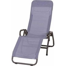 Bild für SIENA GARDEN Bito Kippliege anthrazit / taubenblau Stahl anthrazit / Textilbezug taubenblau