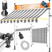 Bild für KESSER® Klemmmarkise mit Handkurbel & LED Lichterkette 