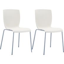 Bild für CLP 2er Set Bistrostühle Mio mit Aluminiumgestell und Kunststoffsitz,creme