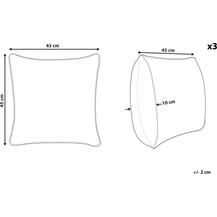 Bild für Gartenkissen 3er Set TIDE Ohne Muster Orientalisches Muster 45 x 45 cm Bunt