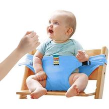Bild für Lychee Faltbar Tragbar Esszimmerstuhl Sicherheitsgurt Schutzgurt Anschnallgurt für Baby und Kleinkind (Blau)