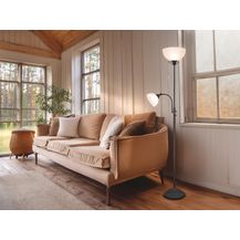 Bild für Großer LED Deckenfluter im Landhausstil mit Leselampe