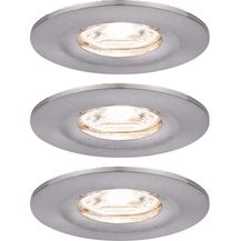 Bild für Paulmann No. 94301 Einbauleuchte Nova mini starr IP44 3x4W 2.700K Eisen gebürstet 230V