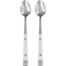 Bild für 2 Stück 18/10 Limo- Longdrinklöffel mit weißen Kunststoffgriffen