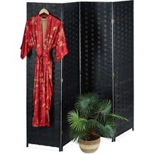 Bild für 4-teiliger Paravent in Schwarz