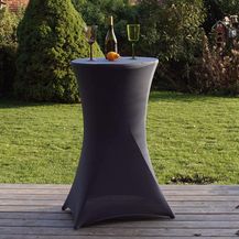 Bild für Stehtisch mit anthraziter Husse klappbar Ø 60cm Bistrotisch Klapptisch Biertisch