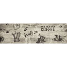 Bild für vidaXL Küchenteppich Waschbar Kaffee Grau 45x150 cm Samt 4005581