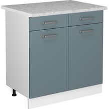 Bild für Küchenunterschrank R-Line Blau-Grau 80 cm 