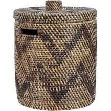 Bild für Korb mit Deckel Rattan naturfarben ⌀ 26 cm BOHOROK