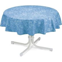Bild für Tischdecke rund 130cm blau-marmoriert
