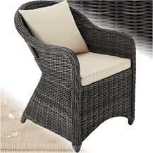 Bild für tectake Rattanstuhl Rattansessel (1x Komplettset, 1 St)