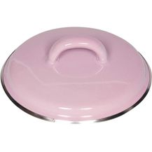 Bild für Riess Deckel mit Chromrand 12cm Emaille Rosa