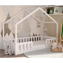 Bild für CADANI Kinderbett Janne weiß (inklusive einer Umbauseite)