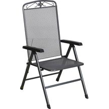 Bild für MWH Klappstuhl Savoy Stahl eisengrau Gartenstuhl Gartensessel Klappsessel