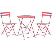 Bild für Bistro Set FIORI Metall Rot