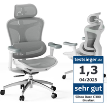 Bild für SIHOO Doro C300 Ergonomischer Bürostuhl mit ultraweichen 3D-Armlehnen, dynamischer Lordosenstütze für den Homeoffice-Stuhl, Verstellbarer Rückenlehne (Weiß)