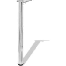 Bild für 4x höhenverstellbares Tischbein Tischbeine Chrom 710 mm 242133