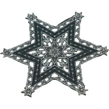 Bild für Haus und Deko Tischdecke Sterne Weihnachten Deckchen Advent bestickt Untersetzer Mitteldecke (1-tlg)