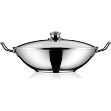 Bild für WMF Wok Party Taiwan Wokpfanne Induktion, Cromargan® Edelstahl Rostfrei 18/10 (Set, 3-tlg)
