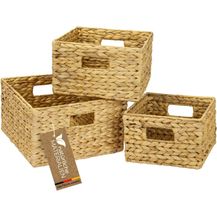 Bild für HMF Aufbewahrungskorb Aufbewahrungskorb, Korb geflochten aus Wasserhyazinthe (3 St)