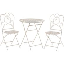 Bild für Bistro Set TRIESTE Metall Helles Beige