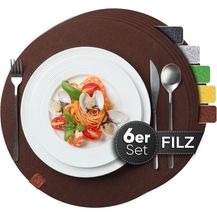 Bild für Loco Bird Platzset Tischset aus Filz, 6er Set Rechteckig, 38 cm Telleruntersetzer, (Tischset)