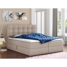 Bild für Boxspringbett Best mit 2 Bettkästen, Doppelbett mit Bonell-Matratze und Topper, Polsterbett, Bett (Beige (Inari 22)