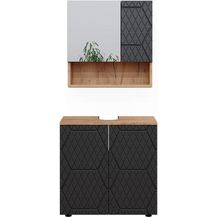 Bild für Badmöbel-Set Irma Anthrazit mit Wabenstruktur 2 Teile