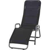 SIENA GARDEN Fano Kippliege anthrazit / schwarz Stahl anthrazit / Textilbezug schwarz