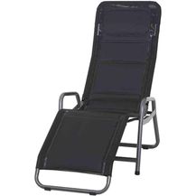 Bild für SIENA GARDEN Fano Kippliege anthrazit / schwarz Stahl anthrazit / Textilbezug schwarz