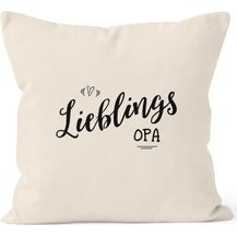 Bild für MoonWorks Dekokissen Kissenbezug Lieblingsopa Geschenk Familie Opa Großvater Großeltern Family Kissen-Hülle Deko-Kissen 40x40 Baumwolle MoonWorks®