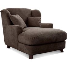 Bild für Cavadore XXL-Sessel Assado / Großer Polstersessel mit Holzfüßen und großer Sitzfläche / Inkl. 2 Zierkissen / 109 x 104 x 145 / Webstoff Dunkelbraun
