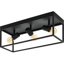 Bild für Eglo 98333 Deckenleuchte SILENTINA E27 3X40W Stahl schwarz L:54cm B:18cm H:20,5cm dimmbar