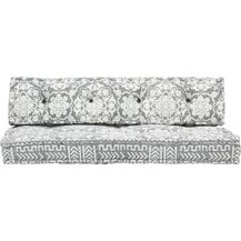 Bild für vidaXL Palettensofa-Auflage Hellgrau Stoff Patchwork 287720