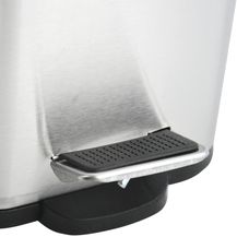 Bild für Spirella Kosmetikeimer 5 Liter Edelstahl mit Absenkautomatik und Inneneimer "Erik" Badezimmer Mülleimer Softclose Abfalleimer silber Bambus