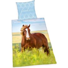 Bild für Herding Flanell Bettwäsche mit Pferd 135x200 cm 80x80 cm 100% Baumwolle